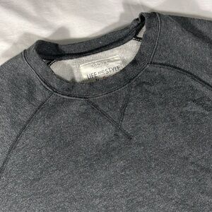 Sonoma mens charcoal grey Life + Style long sleeve crewneck sweatshirt - size L